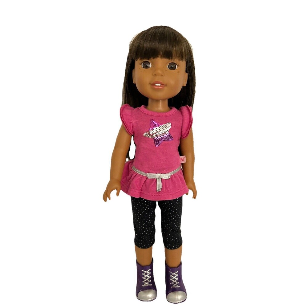 American Girl Wellie Wishers Ashlyn Wearing Rock Star Outfit